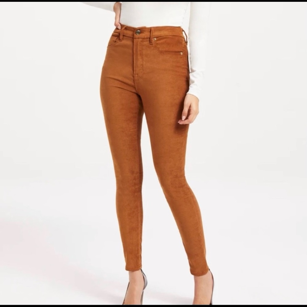 Good American Good Waist Suede-Like Jeans